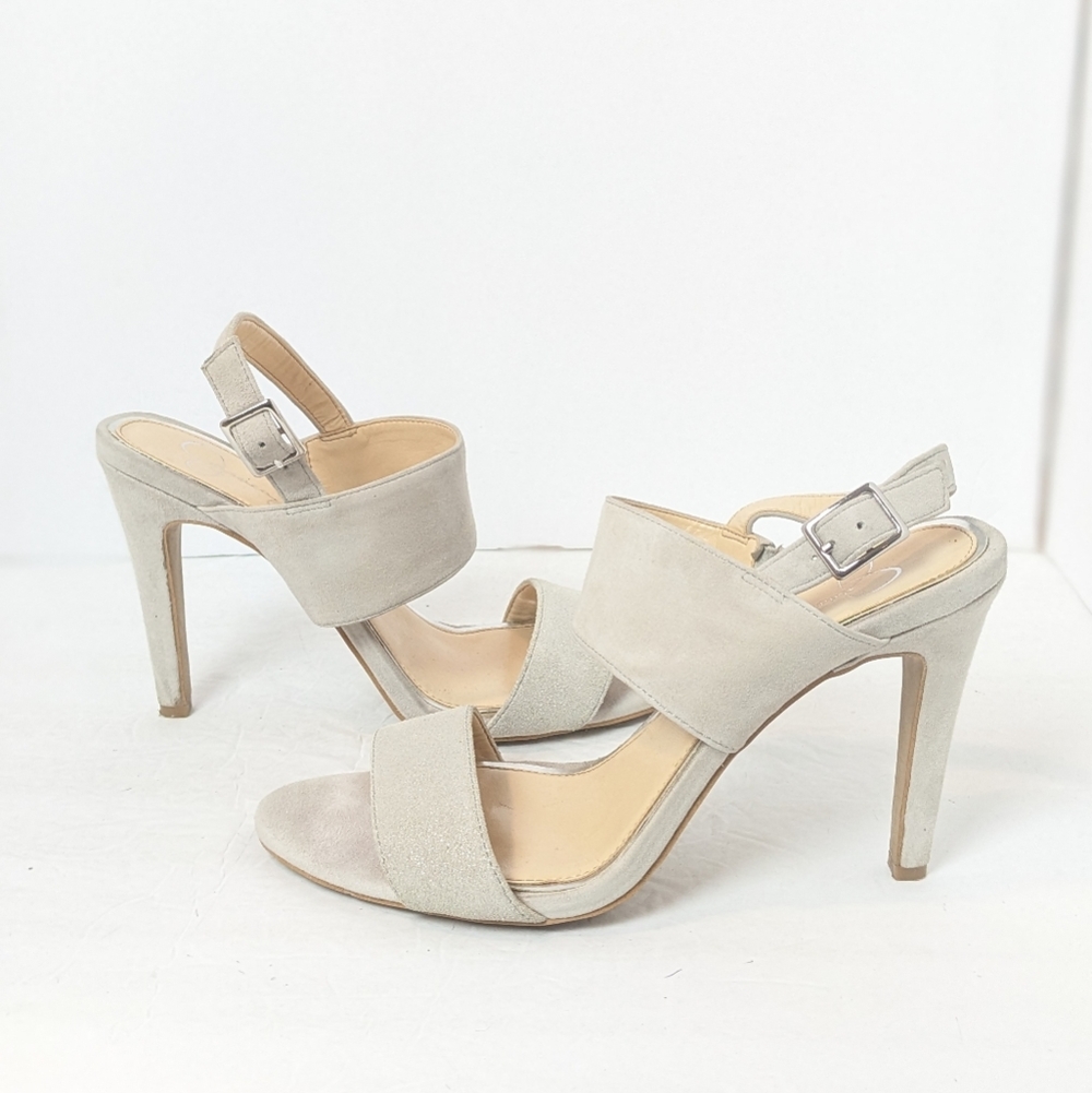 Jessica Simpson suede sandal heels